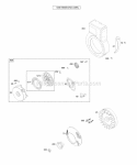 Part Location Diagram of 694144 Briggs and Stratton Housing-Blower